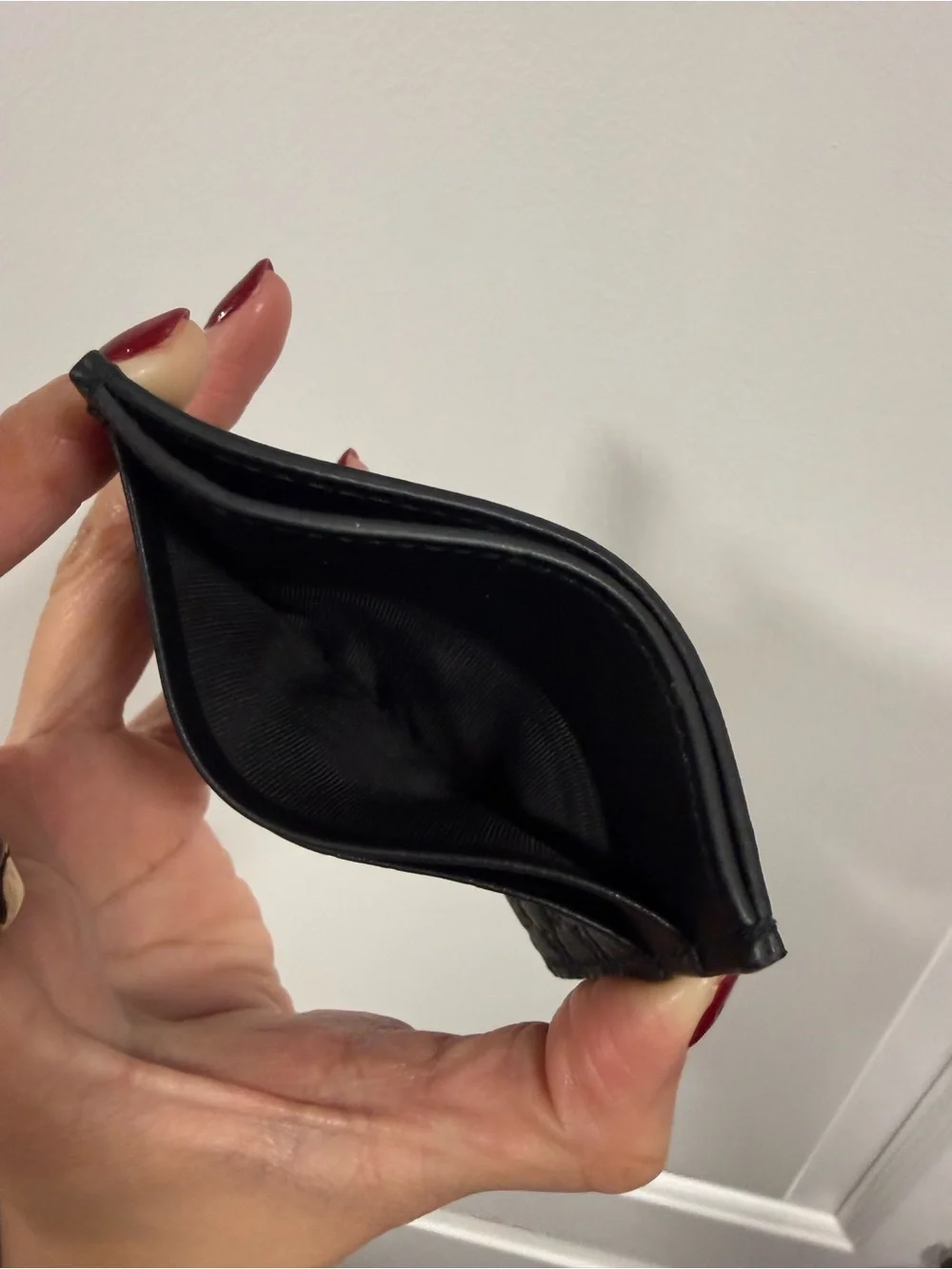 Gucci Black Leather Microguccissima Card Case